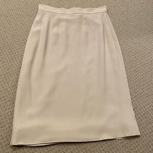 Rochas Vintage Pencil Skirt in Cream Size 4